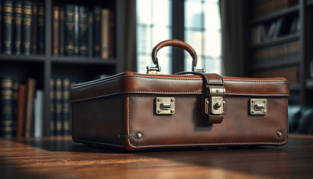 A close-up view of a weathered leather briefcase on a wooden desk, its metal clasp and hinges gleaming in the soft, directional lighting. The briefcase is the central focus, with a blurred backdrop of a bookshelf filled with legal texts and a window revealing a cityscape in the distance. The overall atmosphere conveys a sense of professionalism, attention to detail, and the complexity of navigating legal matters related to assault and battery insurance coverage. A close-up view of a weathered leather briefcase on a wooden desk, its metal clasp and hinges gleaming in the soft, directional lighting. The briefcase is the central focus, with a blurred backdrop of a bookshelf filled with legal texts and a window revealing a cityscape in the distance. The overall atmosphere conveys a sense of professionalism, attention to detail, and the complexity of navigating legal matters related to assault and battery insurance coverage.