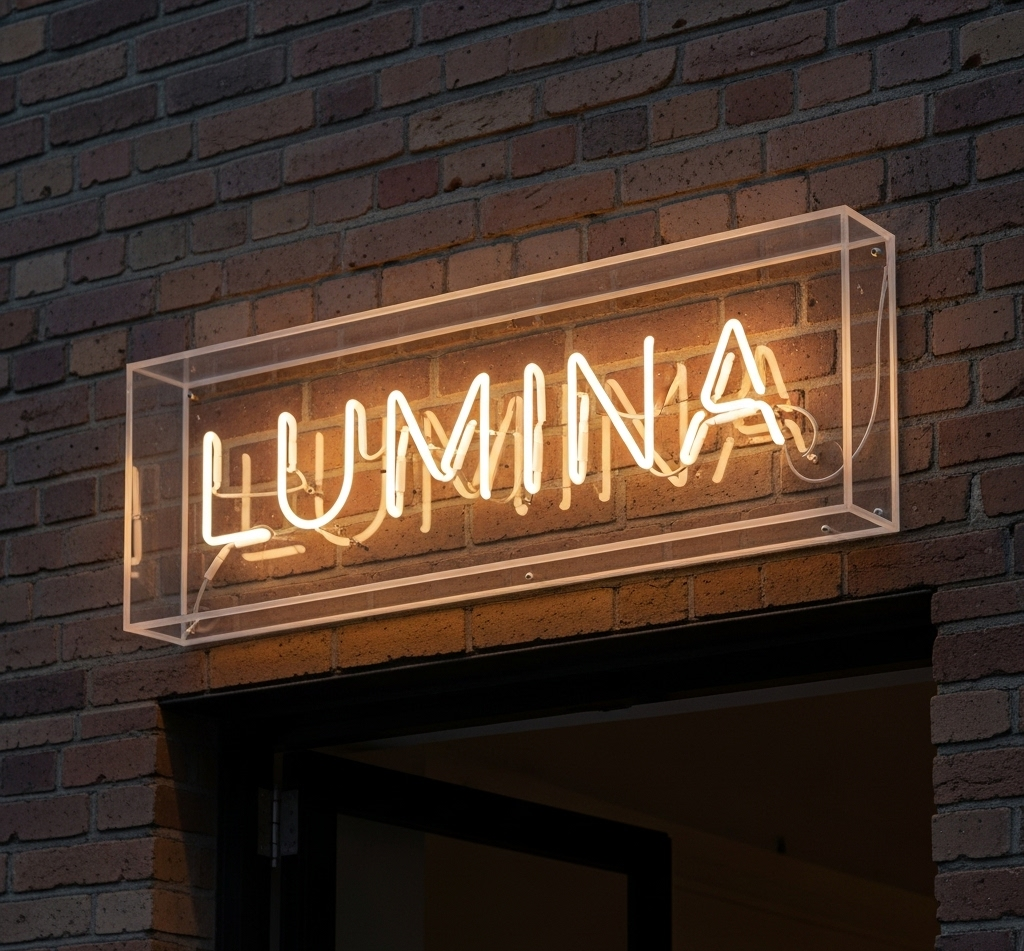 Neon Box Akrilik Transparan untuk Desain Minimalis