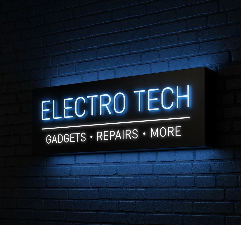 Inspirasi Neon Box untuk Toko Elektronik dan Gadget